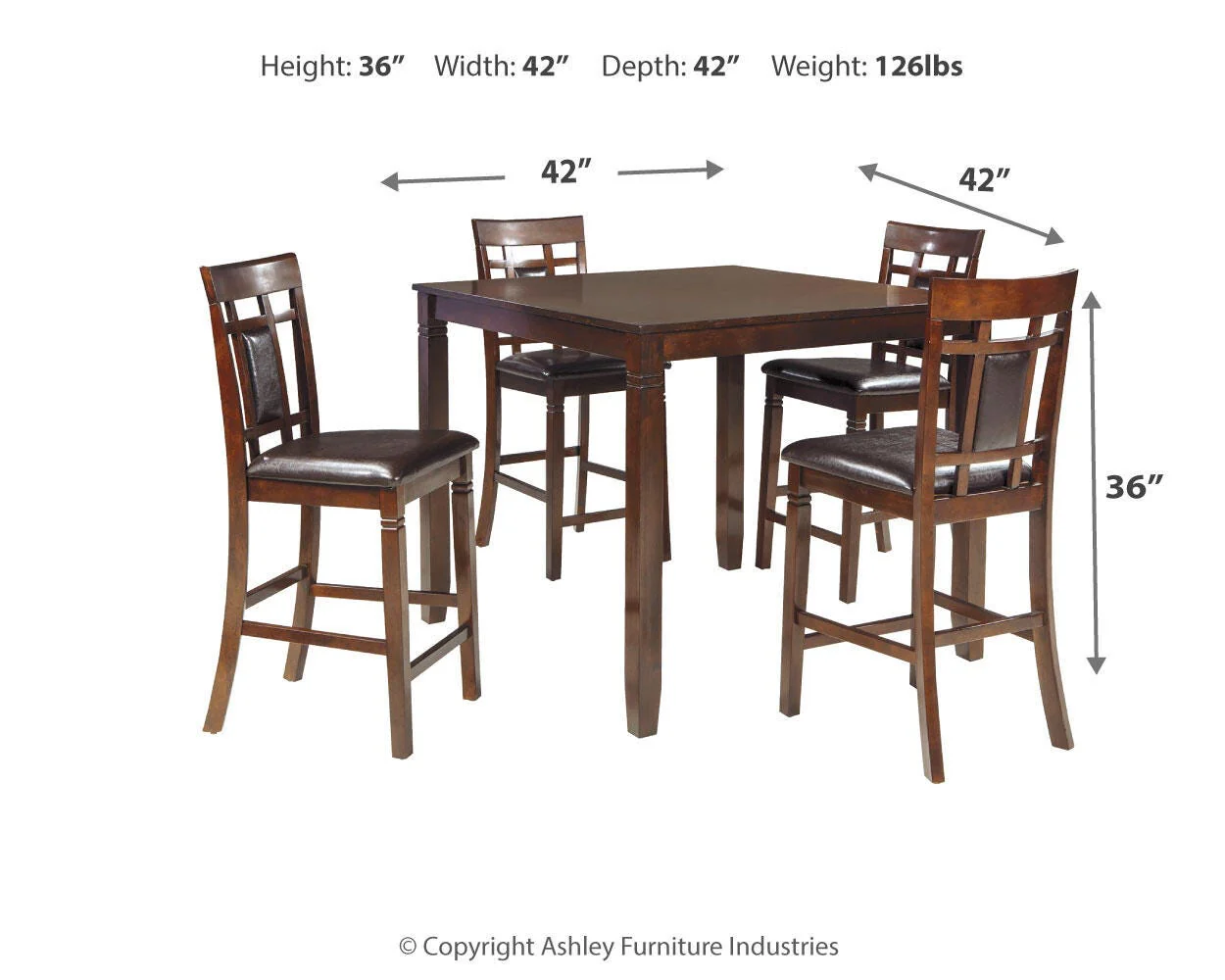 Bennox Counter Height Dining Table and Bar Stools (Set of 5) - Image 6