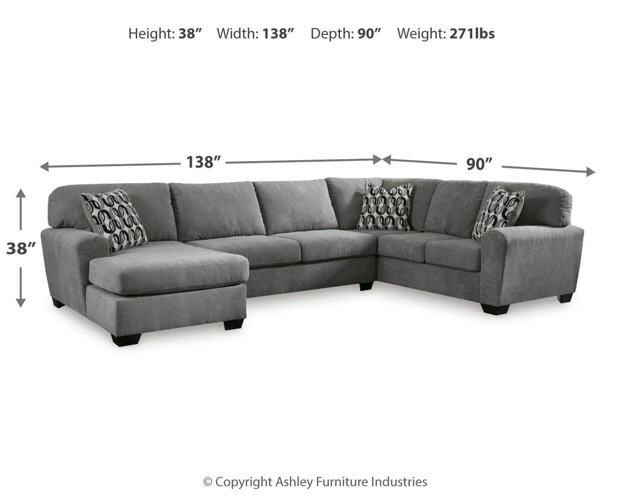 Birkdale Court Sectional with Chaise - Image 18