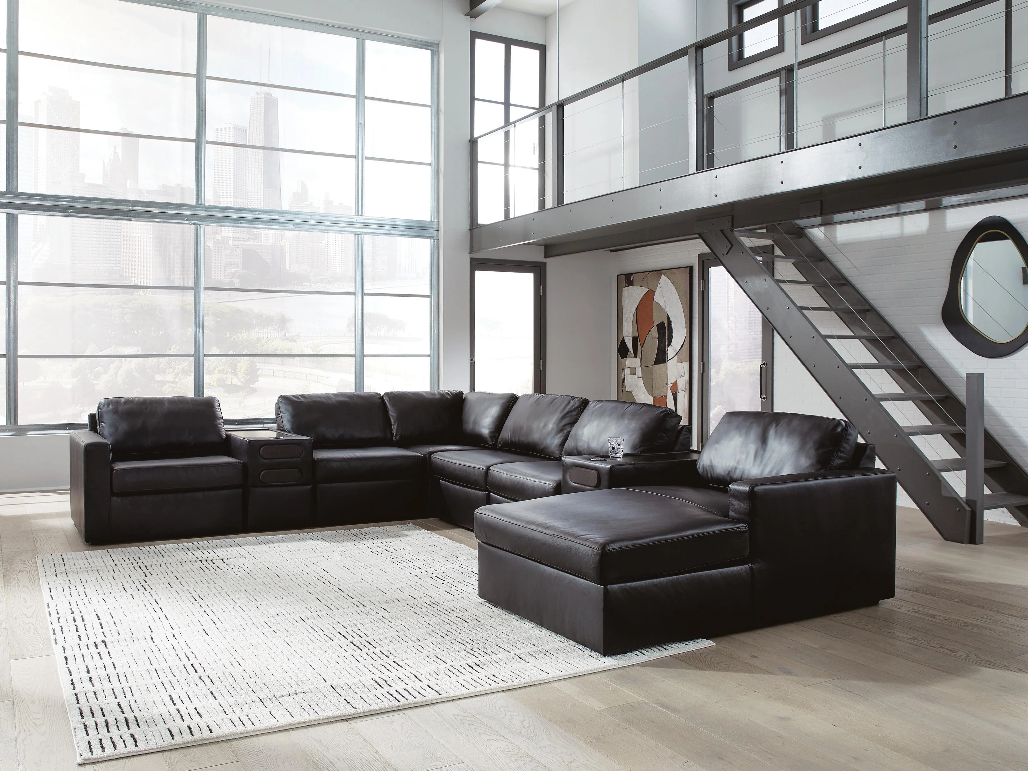 Modmax II Sectional with Chaise and Audio Consoles - Image 18
