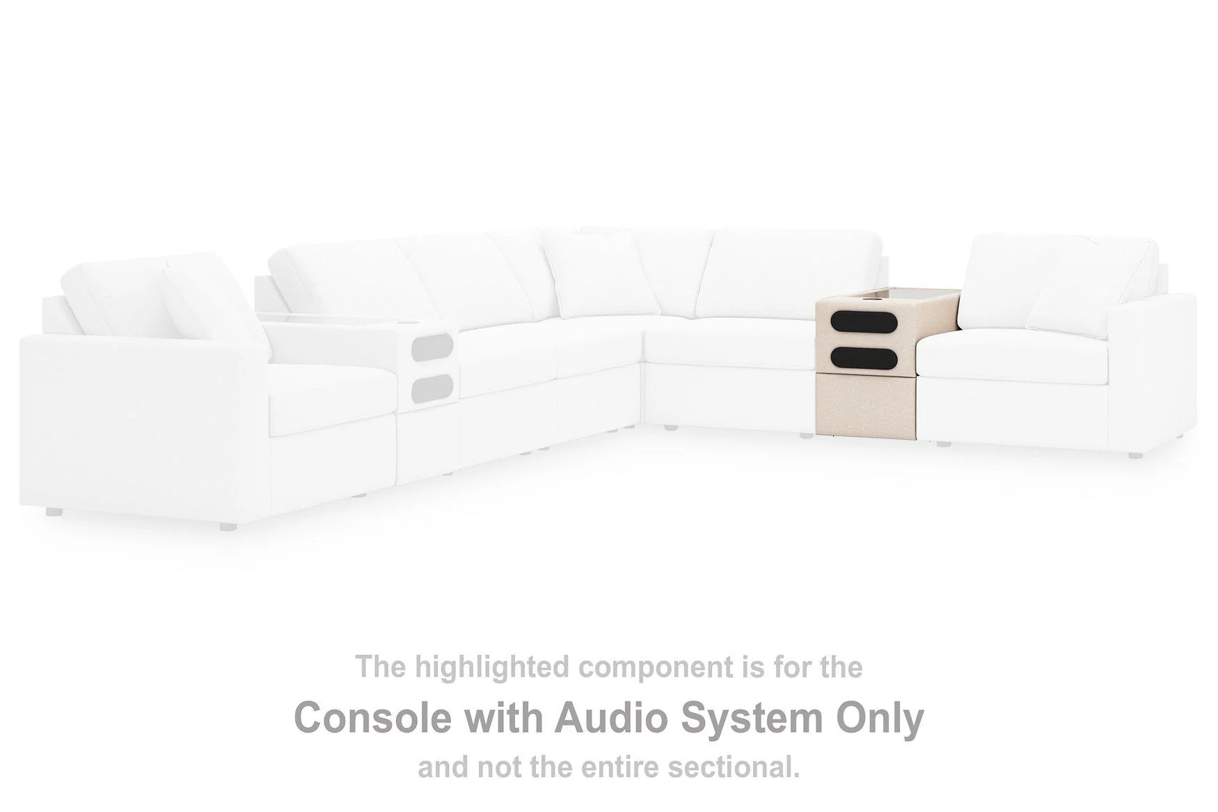 Modmax Sectional Loveseat with Audio System - Image 4