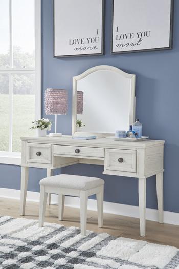 Robbinsdale Mirrored Vanity with Bench - Image 2