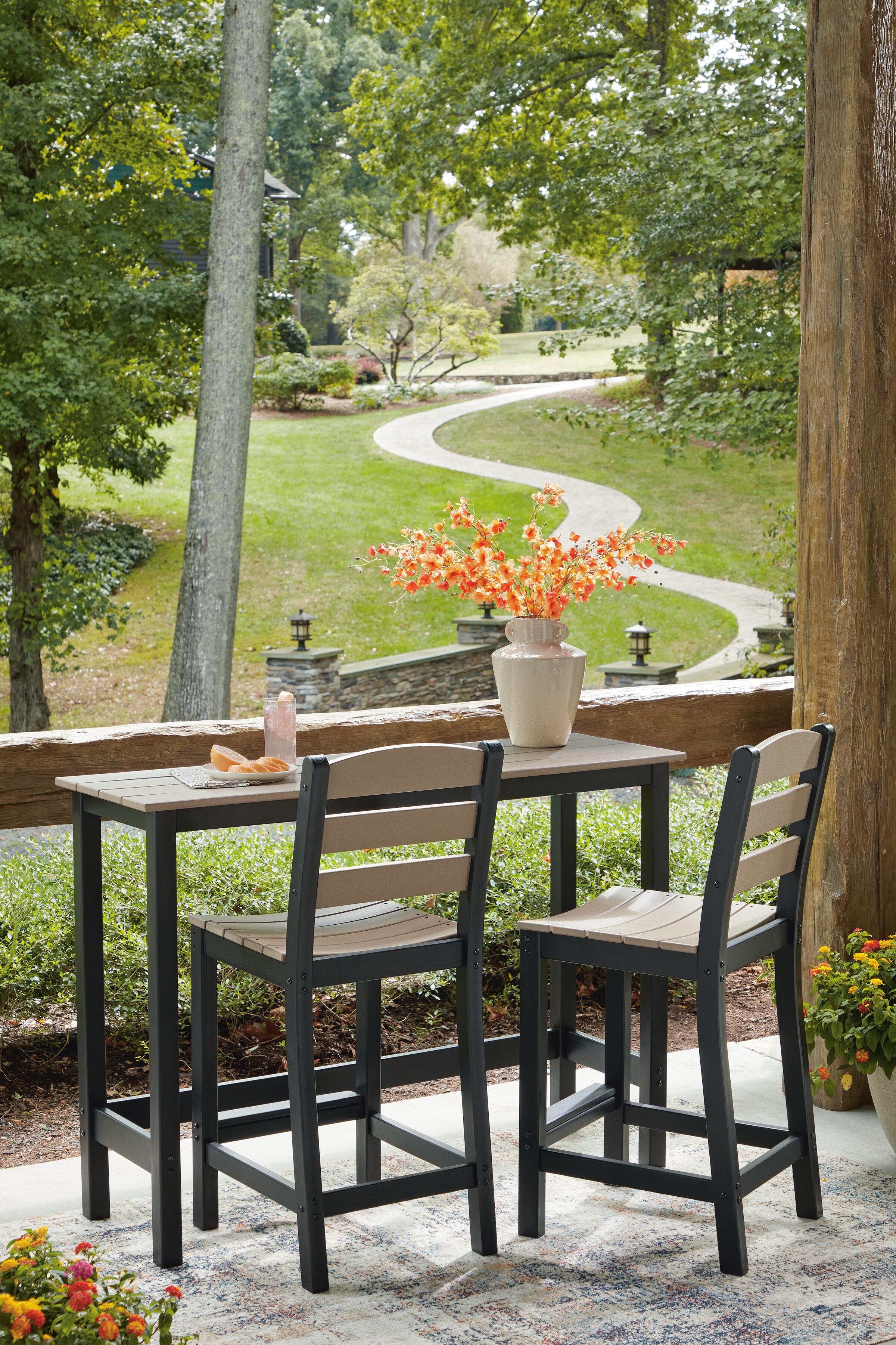 Shoreline Beach Outdoor Counter Table and 2 Barstools - Image 12
