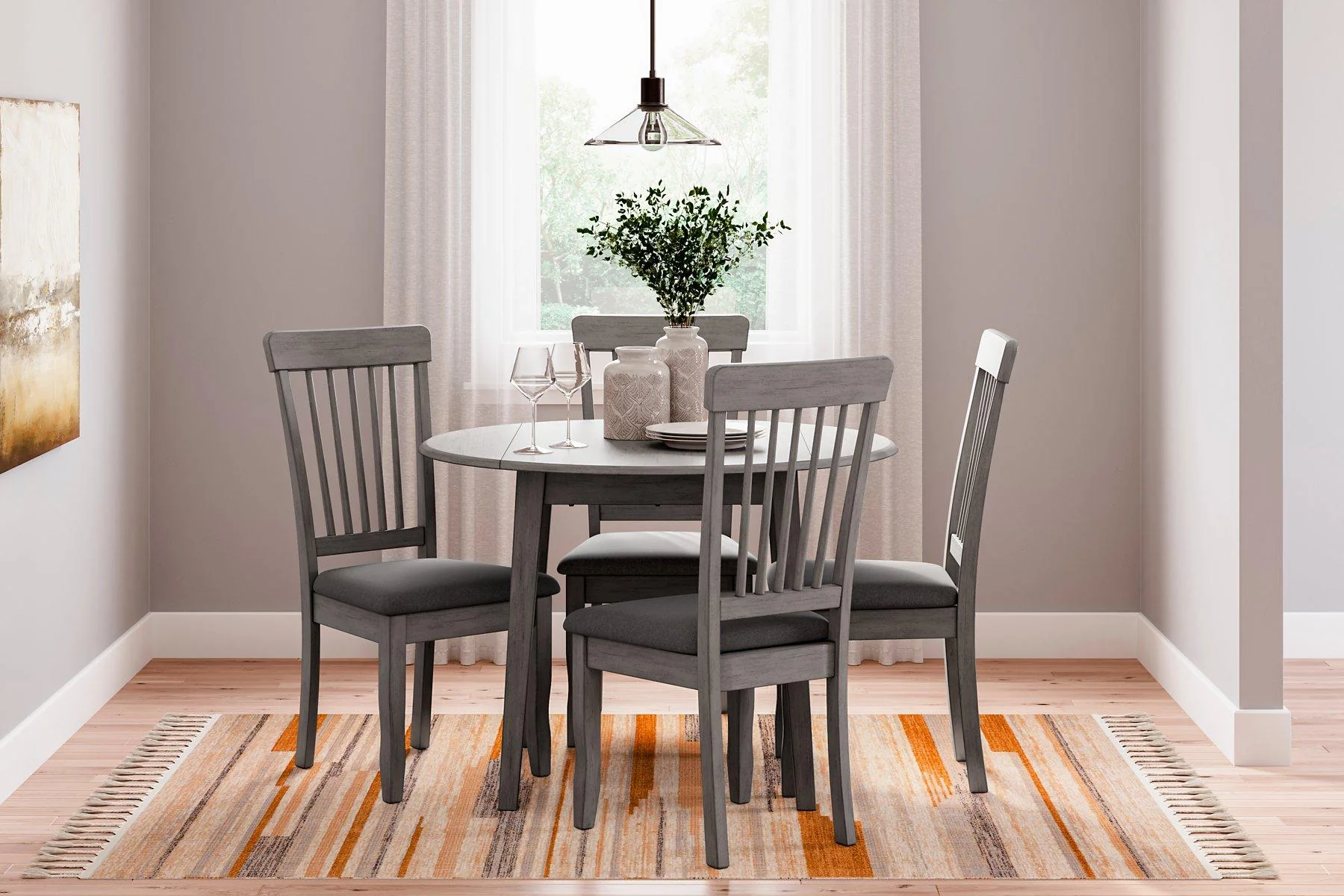 Shullden Drop Leaf Dining Table - Image 9
