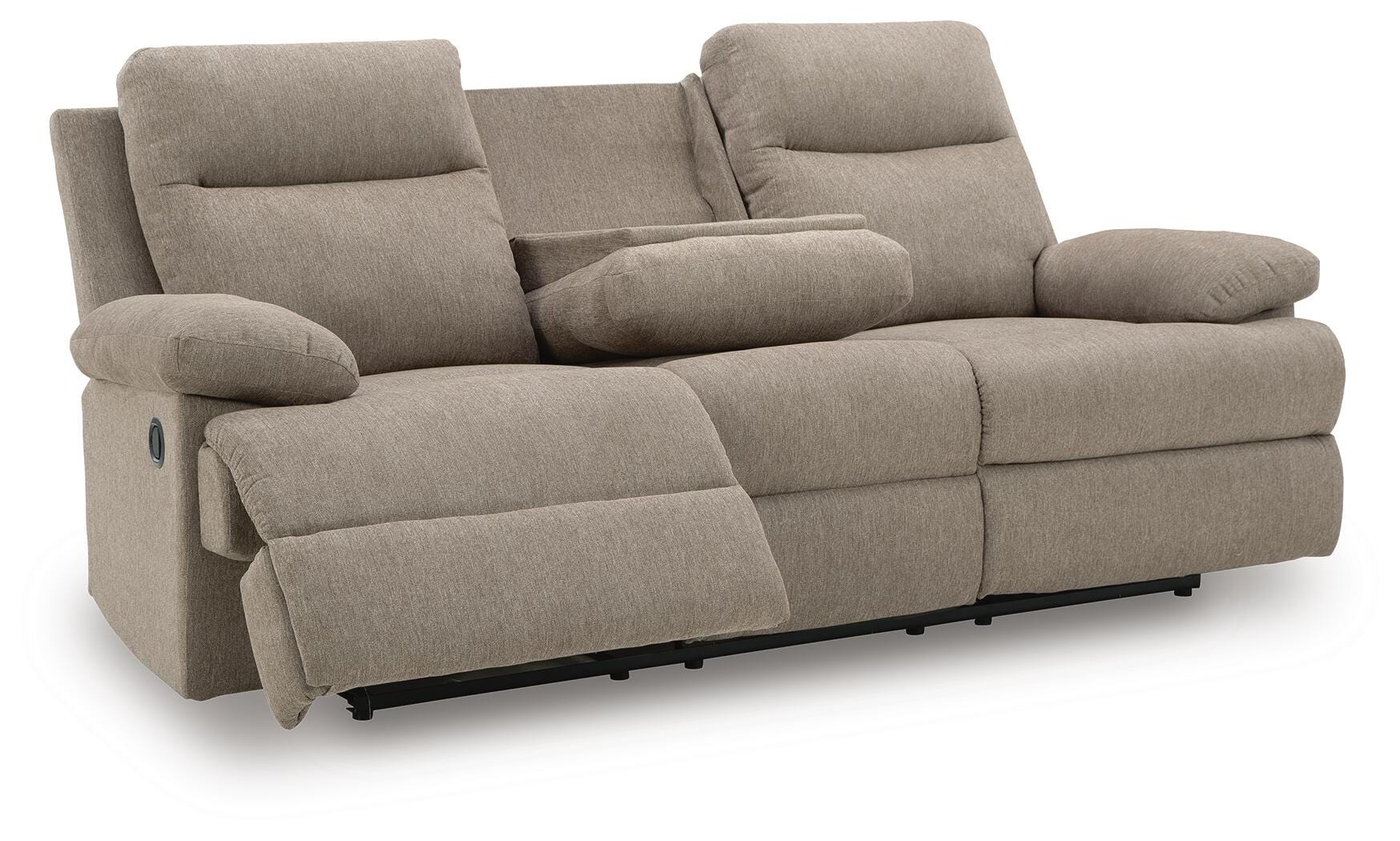 Side-Swipe Reclining Sofa with Drop Down Table - Image 15