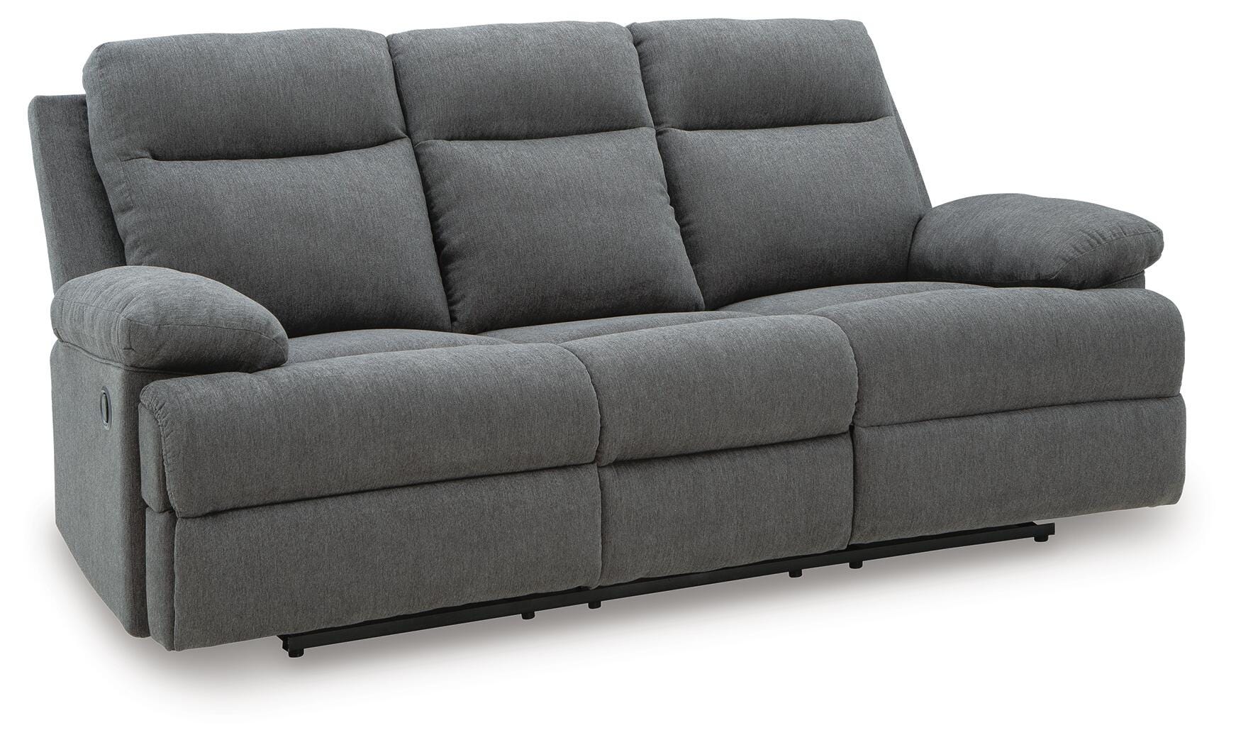 Side-Swipe Reclining Sofa with Drop Down Table - Image 5