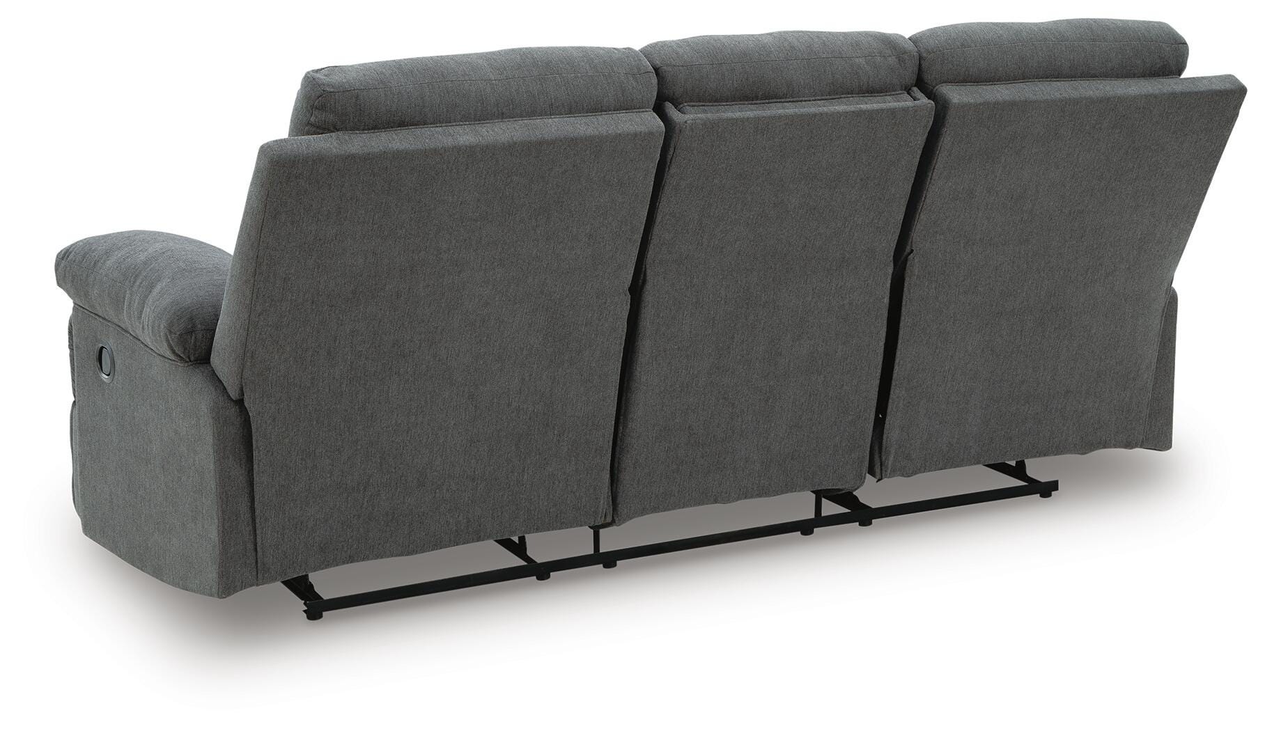 Side-Swipe Reclining Sofa with Drop Down Table - Image 8