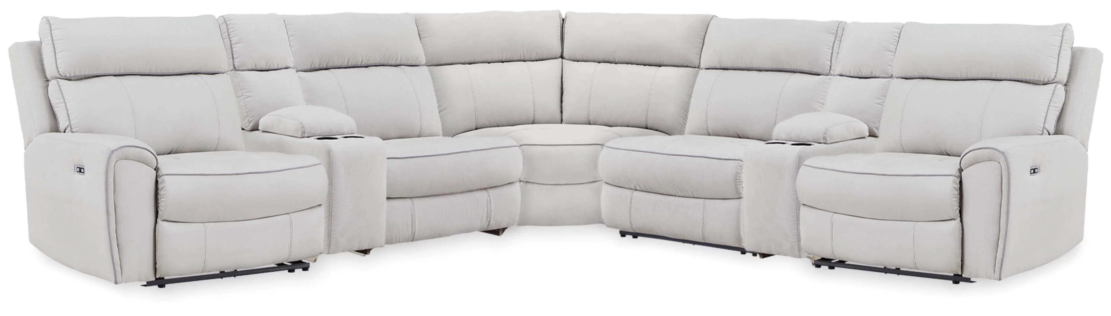 Social Pointe Reclining Sectional with Storage Consoles - Image 22